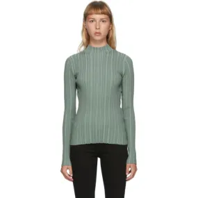 Acne Studios Green Rib Knit Turtleneck