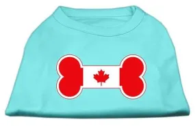 Bone Shaped Canadian Flag Screen Print Shirts Aqua S (10)