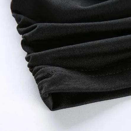 Gothic Asymmetric Crop Top