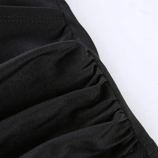 Gothic Asymmetric Crop Top
