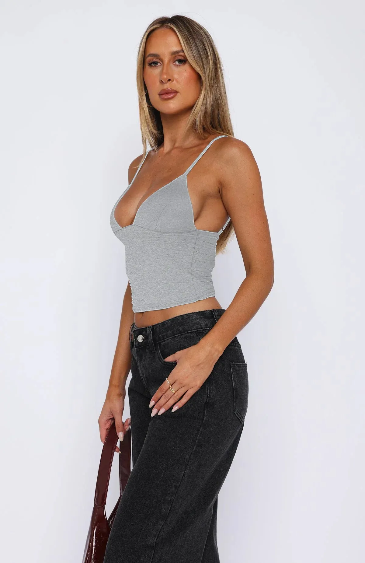 Ruched Bodycon Camisole  Halter Top