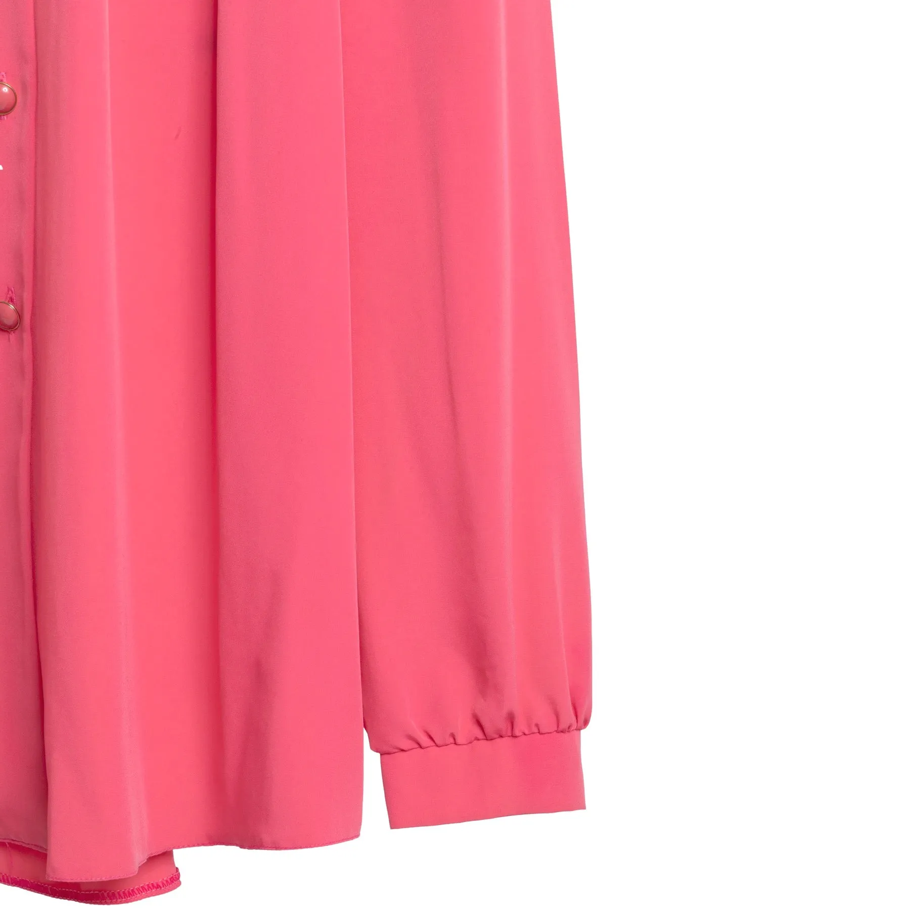 Satin Weave Eased Peasant Sleeve Blouse