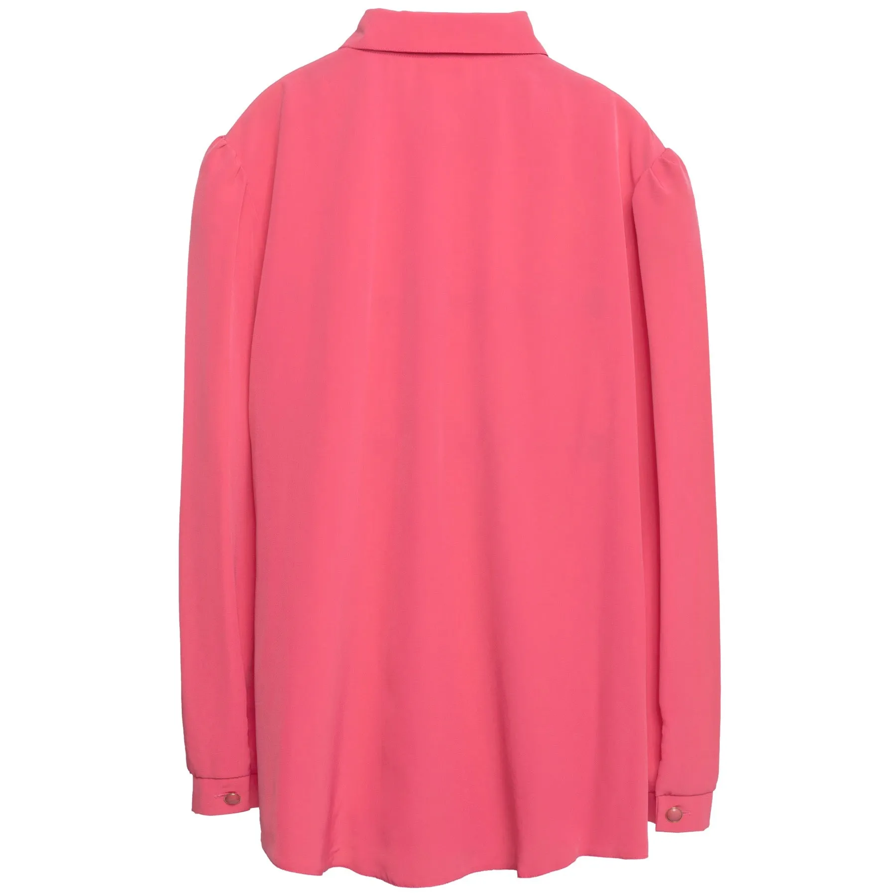 Satin Weave Eased Peasant Sleeve Blouse