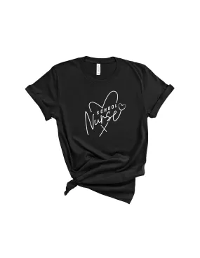 School Nurse heart shirt