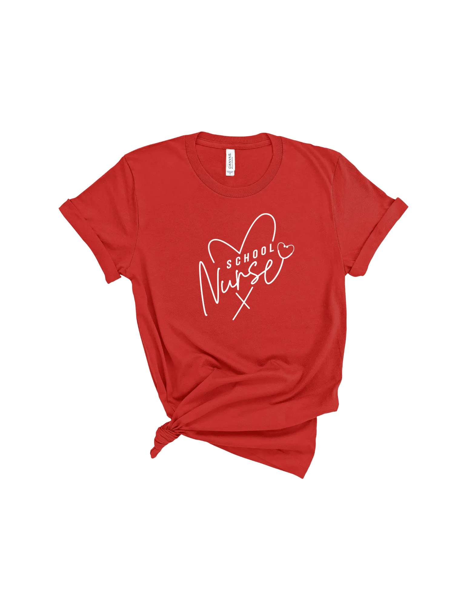 School Nurse heart shirt