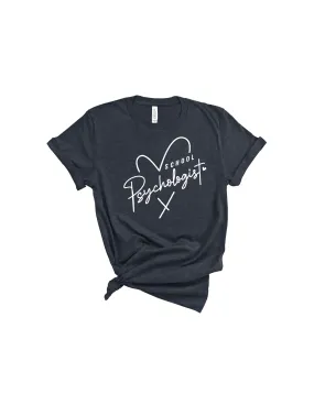 School Psychologist heart shirt