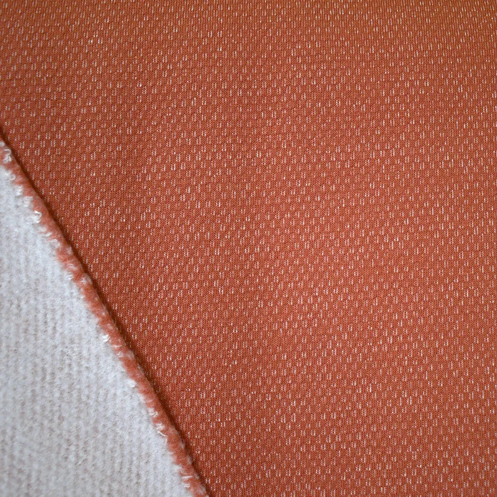 Stitch Texture Athletic Sweatshirt Fleece Terracotta